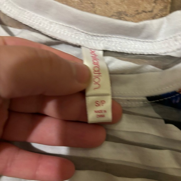 Xhileration sheer striped crop top size small - Picture 2 of 3